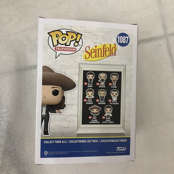 New FUNKO POP Television Seinfeld Elaine Sombrero Vinyl Figure 1087 - Picture 3 of 5